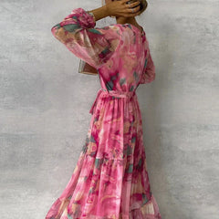 Katie™ | Elegant Floral Handmade Dress