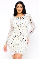 Symphony Dress - Mirror Glass Pieces Mini Dress