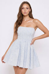 Strapless Flare Mini Dress