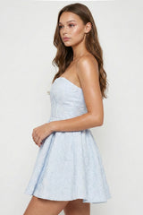 Strapless Flare Mini Dress