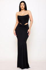 Satin Bustier Top Maxi Dress