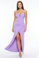 Glittered Bustier Top Maxi Dress