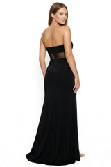 Glittered With Mesh Maxi Dress