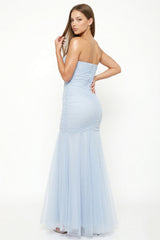 Symphony Dress - Overlay Mesh Mermaid Maxi Dress