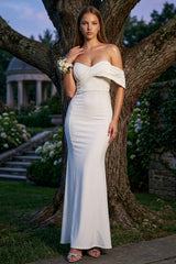 Symphony Dress - Crezia Fabric With Satin Large Bow Detail Maxi Dress