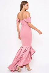 Symphony Dress - Satin Contrast Bottom Mermaid Maxi Dress