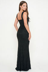 Symphony Dress - Bustier Bodice With Twist On The Side Maxi Dress