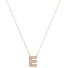 Initial Diamond Bubble Necklace
