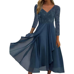 Elaine™ | Floral Lace Long Dress