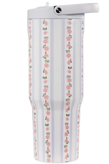 HydroJug Sport 40 oz Tumbler in Primrose Pink | 40OZ PRIMROSE-PINKSTRIPE