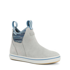 Women's 6 Inch Leather Ankle Deck Boot in Gray