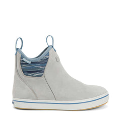 Women's 6 Inch Leather Ankle Deck Boot in Gray