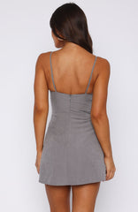 Excuse Me. Darling Mini Dress Grey