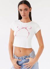 Rosalind Baby Tee - White