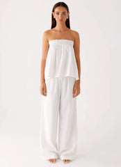 Wynter Babydoll Top - White