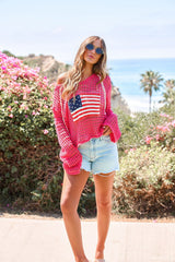 All American Open Knit Hoodie - FINAL SALE