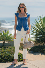 Bayeas Ivory Mid Rise Straight Leg Jeans - FINAL SALE