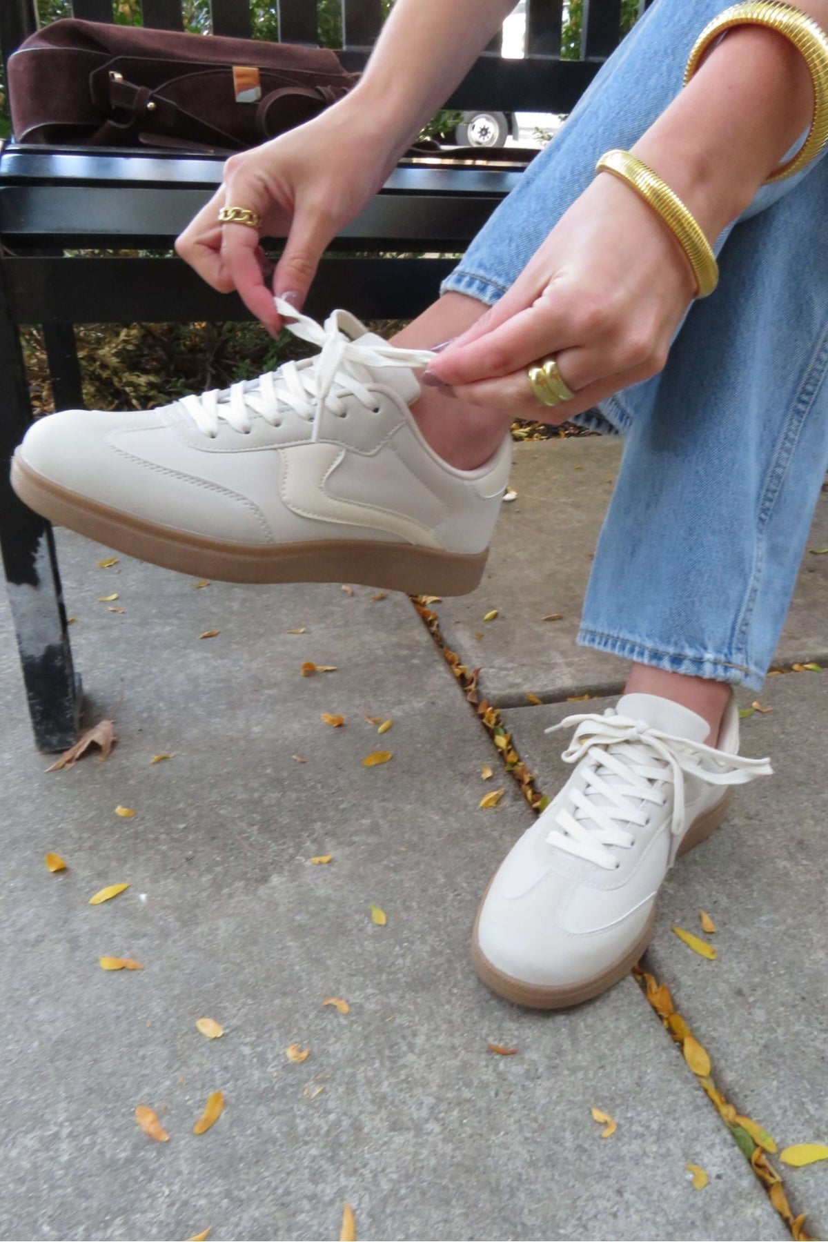 Beige Remus Lace Up Sneakers - FINAL SALE