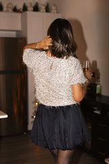 Black Satin Pleated Mini Skirt - FINAL SALE
