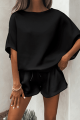 Black Soft Cloud Scuba Shorts