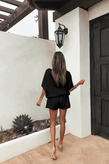 Black Soft Cloud Scuba Top