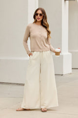 Boardroom Button Down Sweater - Tan