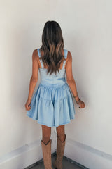 Briar Chambray Tiered Romper