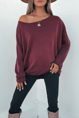 Burgundy Soft Cloud Scuba Pullover