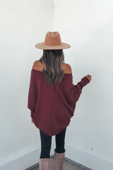 Burgundy Soft Cloud Scuba Pullover