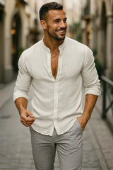 Men's 3/4 Sleeve Casual Shirt – Relaxed Fit for Effortless Style