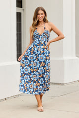 Catalina Halter Midi Dress - Navy