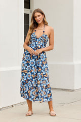 Catalina Halter Midi Dress - Navy