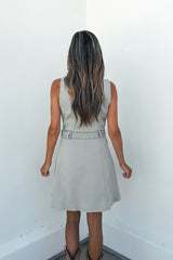 City Slate Belted Mini Dress