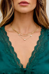 Cleo Layered Pearl Necklace - Gold