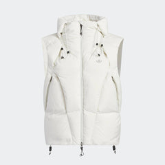 Adidas Men's and Women's Spring and Autumn Solid Color Quilted Logo Drawstring Zipper Down Vests Jacket #73672