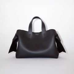 Acne Studios Tote Twisted Knot Decoration Engraved Logo Magnetic Closure Crossbody Bag #332333