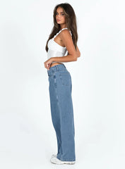 Maryanne Mid Rise Relaxed Jeans Mid Wash Denim