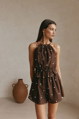 Adira Playsuit - Chocolate Speck