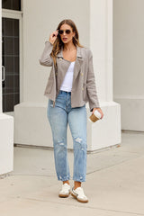 ELAN Double Button Jacket - Taupe