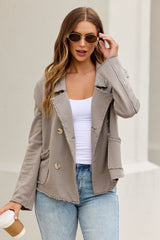 ELAN Double Button Jacket - Taupe