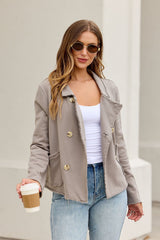 ELAN Double Button Jacket - Taupe