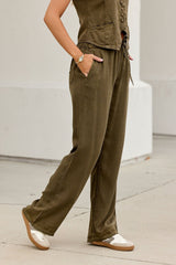 ELAN Elastic Drawstring Pants - Olive