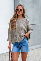 Emory Cable Knit Sweater - Olive
