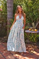 Everlasting Print Maxi Dress - Blue