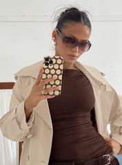 Evyna iPhone Case Yellow / Plum Polka Dot