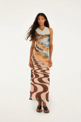 Multicolor Copacabana Beach Sleeveless Blouse