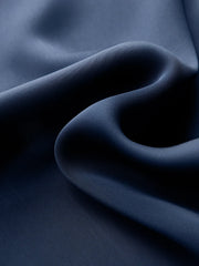 Asymmetric Ruffle Metal Detail Satin Maxi Skirt