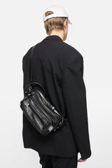 Acne Studios Women's Camero Party Shoulder Bag Logo Charm Small Cowhide Vintage Camera Bag Handbag Bags C10240-900 #81321