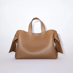 Acne Studios Tote Twisted Knot Decoration Engraved Logo Magnetic Closure Crossbody Bag #332333