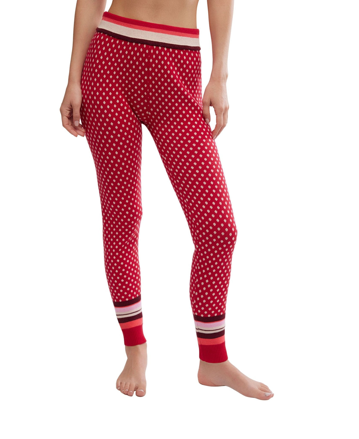 Free People Falala Red Peppermint Dot Leggings - FINAL SALE